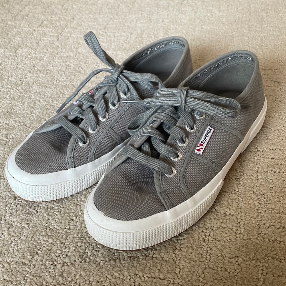 Womens superga shoes gray